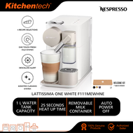 Nespresso Lattissima One Coffee Machine Fully Automatic Capsule Espresso Coffee Pod Machine Black/White Coffee Maker F111-ME-BK-NE/ F111-ME-WH-NE Mesin Kopi