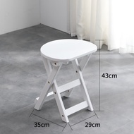 ST-🚤Shansen High Chair Folding Stool Solid Wood Folding Chair Stool Household Dining Chair Kitchen Stool Foldable Chair
