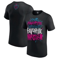 Wwe Men's Black AJ Lee Your Favorite Wrestler's Favorite Wrestler T-Shirt