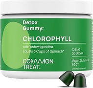 Chlorophyll Detox Gummy by Common Treat, 75MG - 3 Spinach Cups - Odor & Breath Cleanser, Diet Weight