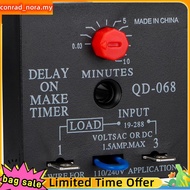 Delay on Make Timer, QD-068, 1Pcs 0.03 to 10 Min,Adjustable Delay, 19-288 VAC or DC