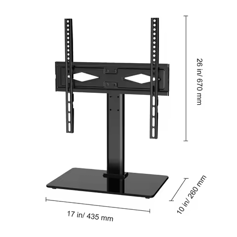 TV Stand Mount, Swivel Universal TV Stand for 32 to 55 inch TVs, Height Adjustable Portable Floor TV