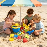EAA* Foldable 18PCS Sand Creation Building Set For Toddlers Beach Accessories Including Container sp
