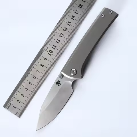 Scapegoat Folding Knife Mark M390 Titanium Handle Bearing Outdoor Hiking Hunting EDC Defense Tool Fr