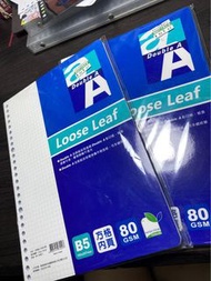 全新兩套Double A 方格活頁紙B5 26孔 80磅x2