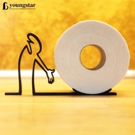 YOUNGSTAR Minimalist 3D Printing Roll Paper Holder Funny Stick Man Toilet Tissue Holder Practical Ba