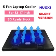 NUOXI S500 Laptop 5-Fan Notebook Cooler Pad LED Notebook Cooler Computer USB Fan Stand Radiator heatsink