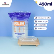 Thinwall Oval KLIR 450ml Thinwall Plastic Food Container Spaghetti snack Food Container, 25 pcs