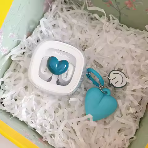 Love Heart Earphone Case for Lenovo XT62 Wireless Bluetooth Charging Box with Ring Bracelet Headphon