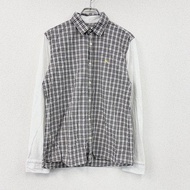 BURBERRY BLACK LABEL長袖襯衫，格子圖案，灰色，3 碼，古著。