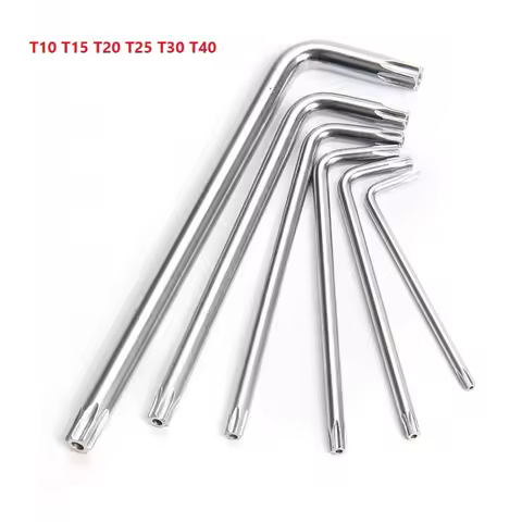 T10 T15 T20 T25 T30 T40 Hex Wrench Double-End 2-Way Torx Screwdriver Spanner Wrench Car Machine Repa