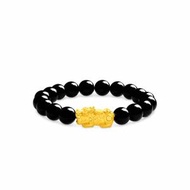 周大福 - 貔貅999足金配嵌精品手鏈