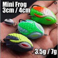 Anh F50 3cm 3.5g 4cm 7g Mini Frog Custom Soft Frog Snakehead Haruan Toman Fishing Katak Lures