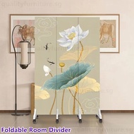 Foldable Room Divider Folding Screen Partition for Privacy Fengshui Temporary Room Folding Screen Wa