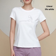 Iyengar Practice Clothes Workout Clothes Yoga T-shirt Tops Yoga Group Summer Short Sleeve Yoga Suit 