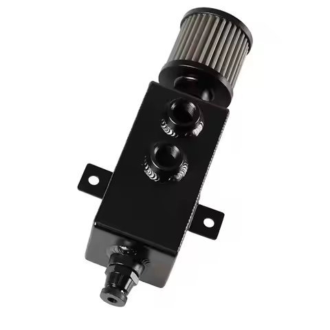 Efficientt-Oil Catch Can 10AN Universal Aluminum Baffled 1000Ml Brushed Reservoir Tank With Breather