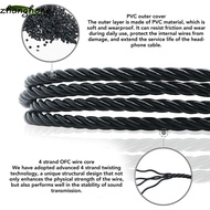 ZHANGHONG 4-Strand Braided Upgrade Cord, 120cm / 47.24in Built In Microphone MMCX to Type C Headphon