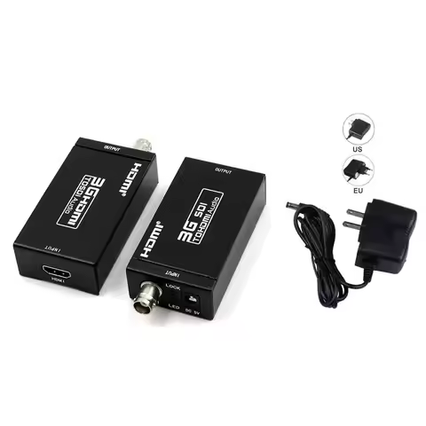 100m HDMI-compatible Coax Extender Transmitter Receiver 3G Mini HDMI to SDI Converter SDI to HDMI ov