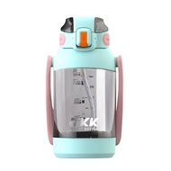 【TKK】美國進口Tritan獵鷹 手提+背帶 運動水壺1200ML-青海藍