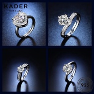KADER JEWELRY Perempuan Original Silver Moissanite Diamond Adjustable Cincin Women Ring Fashion 925 M137
