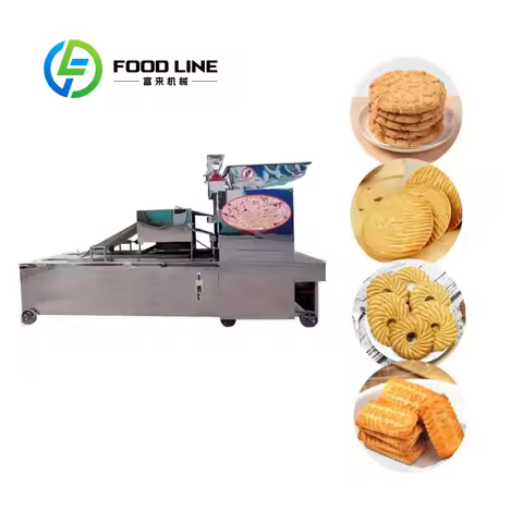 Biscuit Making Machine Electric Dough Roller Cutter Mold Press for Cookies Crackers Pastry Productio