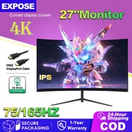 EXPOSE 27 Inch Monitor HD Curved Surface 2K/4K  Desktop computer 75Hz 27 Inch 144Hz/165Hz Curved monitors