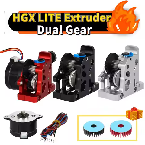 HGX-LITE Extruder Dual Gear Hard Steel Reduction Gear High Speed Motor for CR10 CR-10S Ender3 V2 Vor