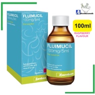 Fluimucil 100Mg/5Ml Oral Solution Raspberry Flavor (N-Acetylcysteine) 100mL