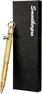 SMOOTHERPRO Brass Ballpoint Pen High Quality Bolt Action Solid EDC Pen for Office School Business Co