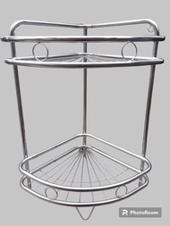 KỆ GÓC NHÀ TẮM INOX 2TẦNG VÀ 3 TẦNG  kt 25 x25.