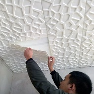 3D Lattice wallpaper Self-adhesive  waterproof 3d stereo refurbished wallpaper