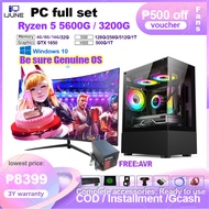 AMD Desktop Ryzen 5 5600G Gaming PC Ryzen3 3200G with DDR4 16GB RAM  512GB SSD Full Set Computer Gam
