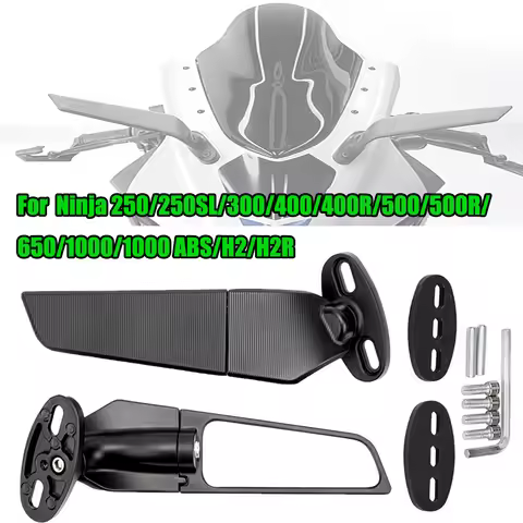 For Ninja 250 250SL 300 400 500 R 650 1000 ABS H2 H2R ZZR600 Universal Adjustable Guiding Wind Rearv