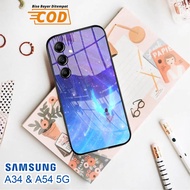 Softcase Glass Kaca SAMSUNG A34 & SAMSUNG A54 (5G) - Case Handphone SAMSUNG A34 & SAMSUNG A54 (5G) [