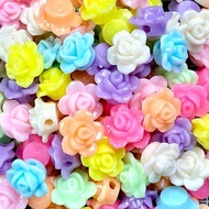 Parel Rose Mawar Pastel 10gr Candy Mote Manik Bunga Pastel Beads Mote Bahan Gelang Kalung DIY