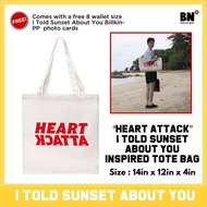 ♞,♘I Told Sunset About You - Heart Attack - Fan Made Tote Bag