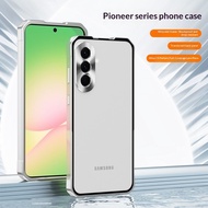 Matte Transparent Backboard Aluminium Alloy Frame Phone Case for Samsung Galaxy A56 A36 A26 A16 5G M