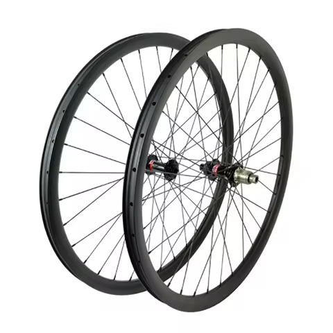 29er MTB XC 30mm Wide Asymmetric Carbon wheelset 30mm deep UD matte Novatec D791SB-CL D791SB-CL-B15 