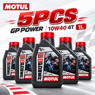 【5PCS】MOTUL GP Power 10W-40 4T Motorcycle Engine Oil 1L JASO MA2 API SL for Motorbike Daily Ride