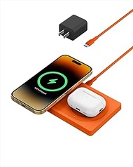 Belkin BoostCharge Pro 2-in-1 Wireless Charging Pad with MagSafe 15W, Fast Charging iPhone Charger C