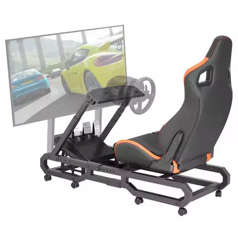 SucceBuy Racing Wheel Stand For Logitech G923/G920/G29 Heavy Duty Steel Driving Simulator Cockpit-Th