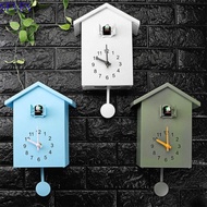 SEVEN Cuckoo Wall Clock, With Clock Pendulum House Shape Bird House Clock, Modern Design Accurate Pl