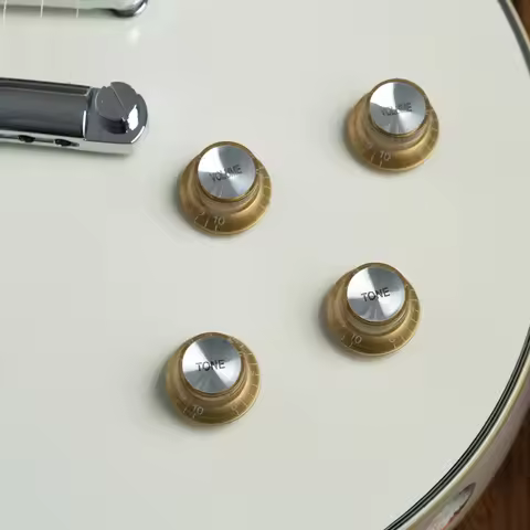 PHRILAM Imperial Inch Size Top Hat Bell Reflector Knob Set 2 Volume 2 Tone for USA Les Paul SG Elect