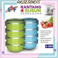 GSF MULTIPURPOSE STACKING BOX GSF 4-TIER STAINLESS STACKING BOX/ GSF 3004 LUNCH BOX/