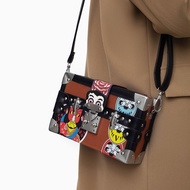 National Trendy Facebook Street Wear Unique Box Bag Fashionable Handsome Ethnic Style One-Shoulder M