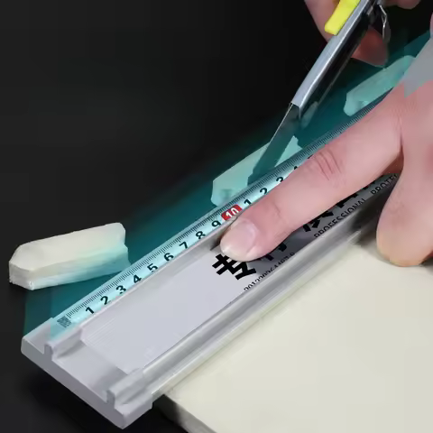 Aluminum Art Cutting Protection Ruler Handmade Drawings Draw Ruler Woodworking Anti Slip Rectilinear