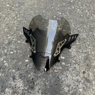 ชิวหน้าPCX160 ปี2021-2024 ทรงFZ-v2 ดีไซน์ทรงเวอร์ชั่นใหม่ (ชิวแต่งแบบ2ฐานดำสกีนHonda)ชิวแต่งpcx แต่ง