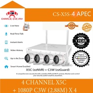 EZVIZ C3W 1080P FULL HD OUTDOOR CAMERA SET  + WIRELESS NVR  X5C-4 CHANNEL-NVR   .EZVIZ BY HIKVISON O