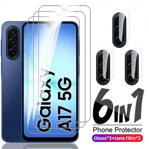 For Samsung Galaxy A17 5G 4G Glass 6To1 9H Tempered Glass On SamsungA17 Sumsung A17 A 17 17A 2025 Sc