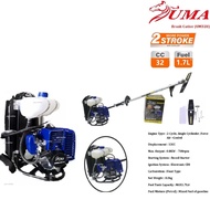 UMA UM328 32CC/UM33A 33CC /UM43A 43CC BACKPACK GASOLINE GRASS CUTTER / BRUSH CUTTER /MESIN RUMPUT